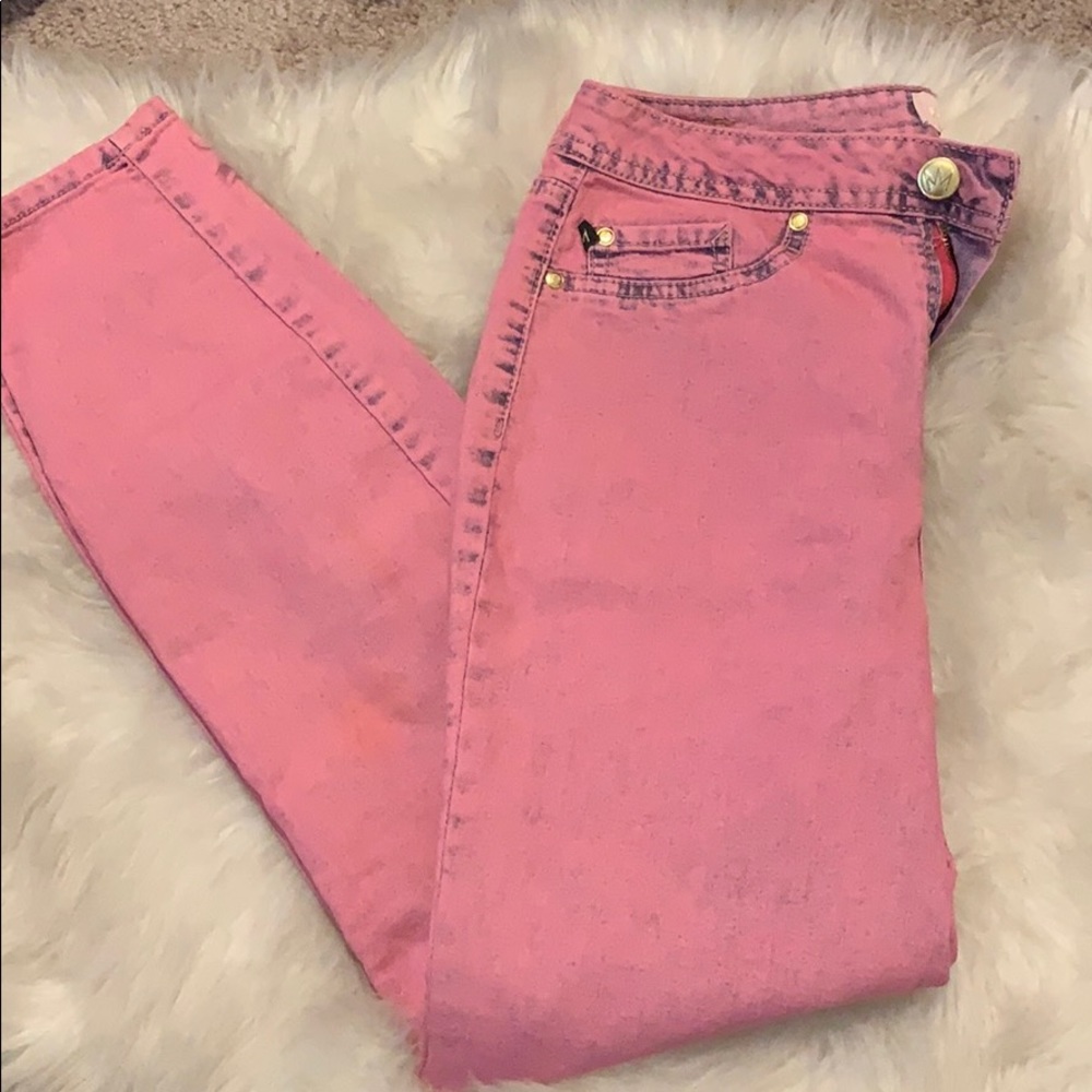 New pastel pink skinny ankle length jeans